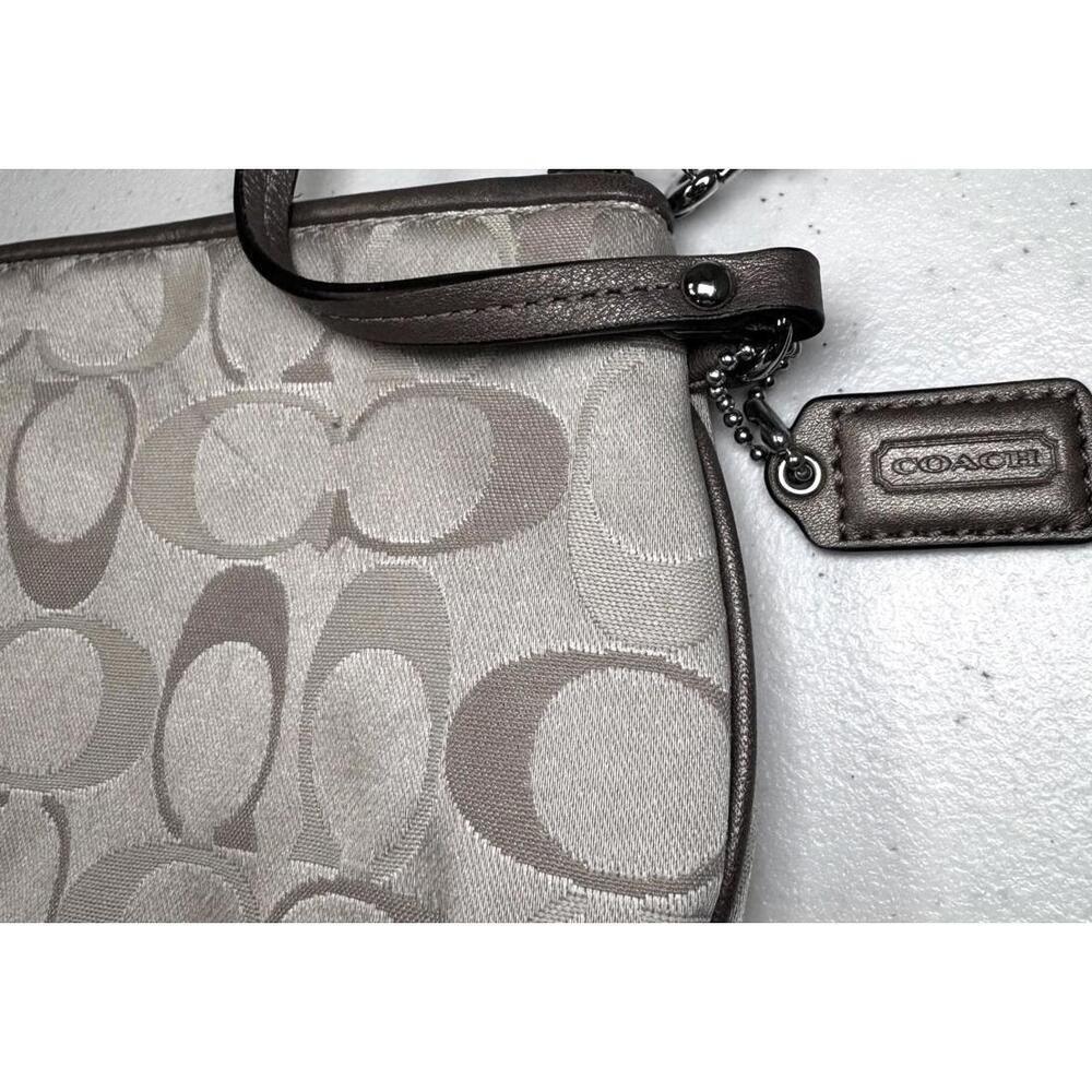 Coach Signature Print Wristlet Wallet - Picture 3 of 3